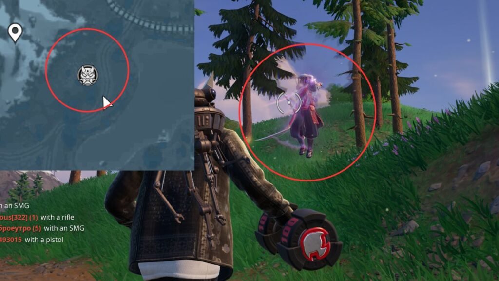 Shogun X location in Fortnite
