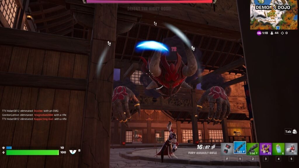Night Rose boss in Fortnite