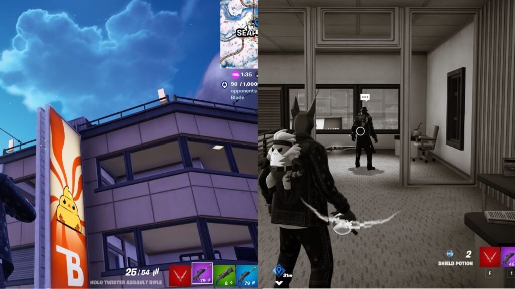 Noir's location in Fortnite