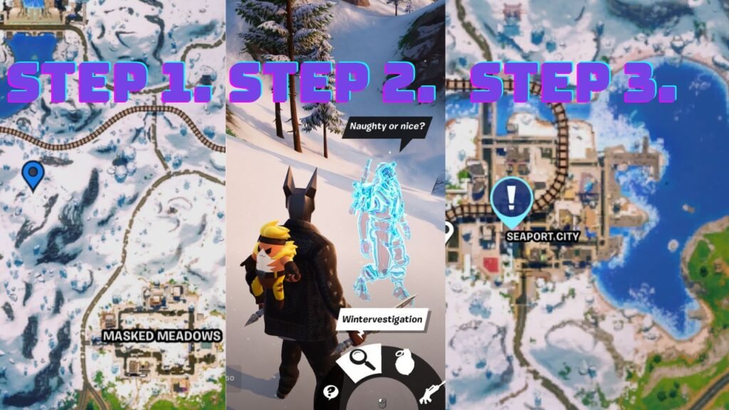 Steps to complete Wintervestigation quests in Fortnite