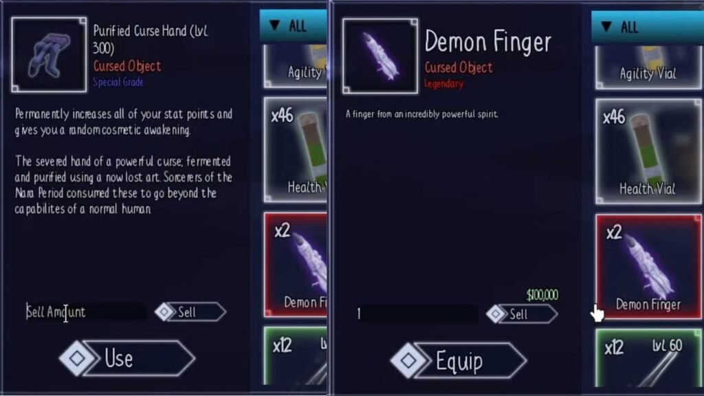 Demon Fingers in Jujutsu Infinite