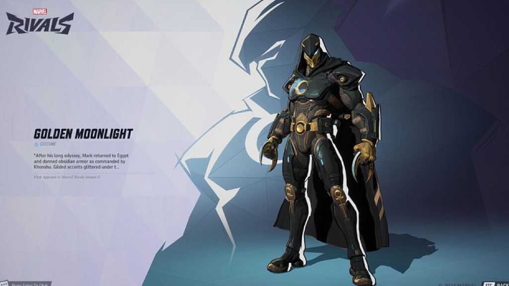 Golden Moon Knight skin in Marvel Rivals