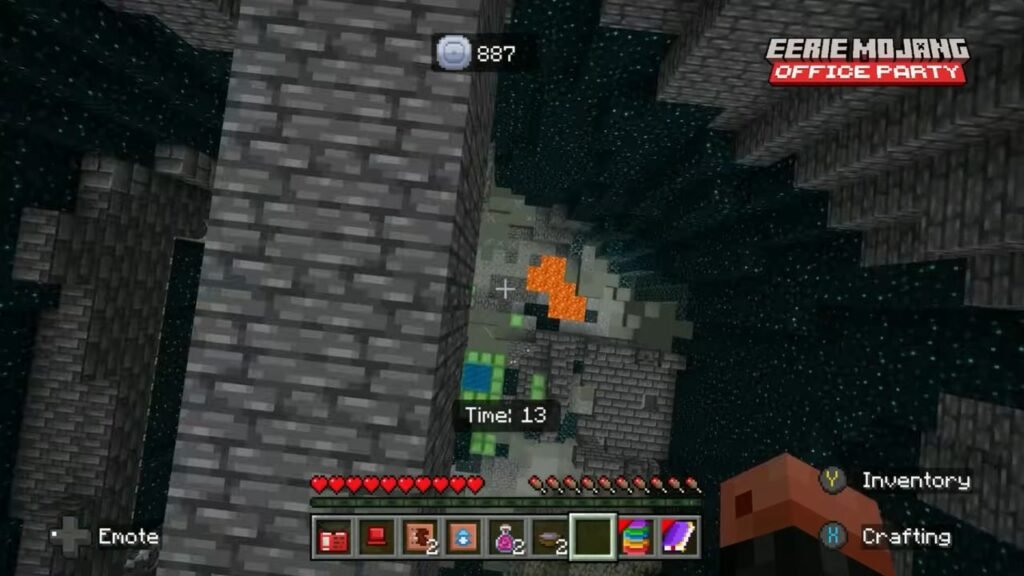 Big Dropper minigame in Minecraft Eerie Mojang Office Party