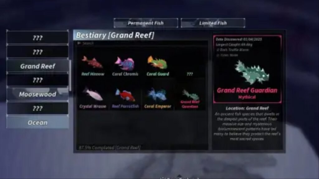 Grand Reef bestiary in Fisch