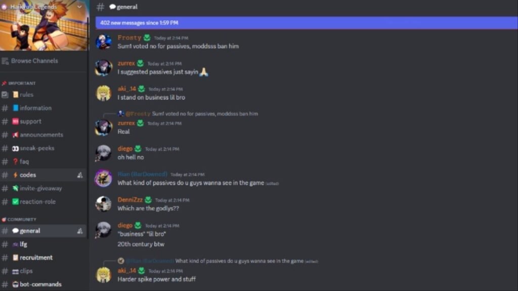 Haikyuu Legends official Discord server