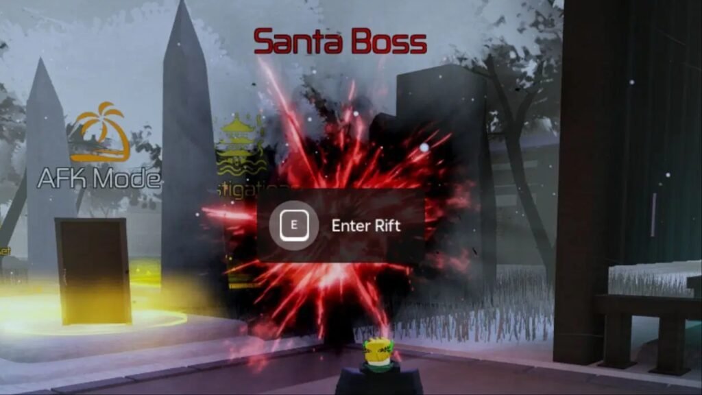 Santa boss location in Jujutsu Infinite