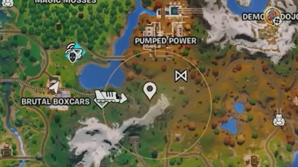 Location of player with the Godzilla Medallion in Fortnite