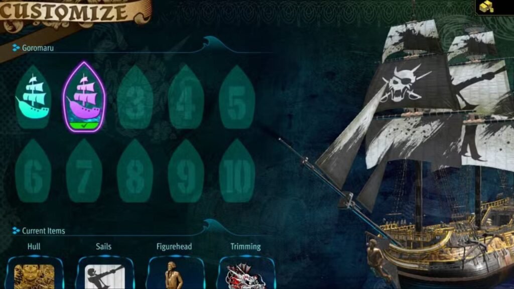 Customizing Goromaru in Yakuza Pirate