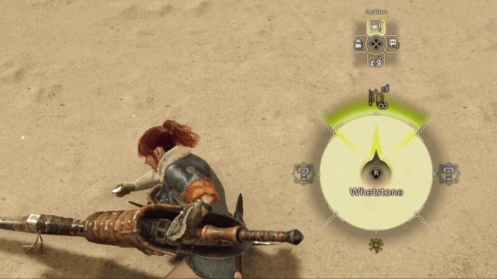 Using Whetstone through Radial Menu in Monster Hunter Wilds