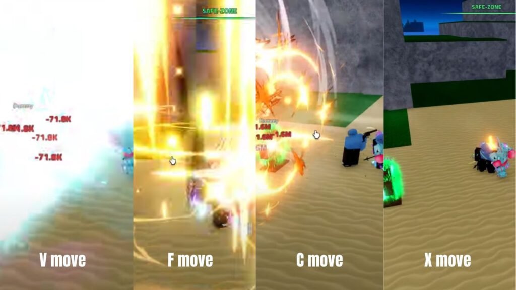 All movesets for the D4C spec in Verse Piece