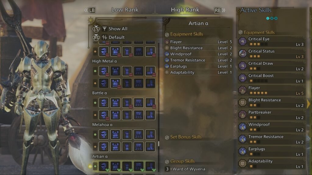 Artian Set Monster Hunter Wilds