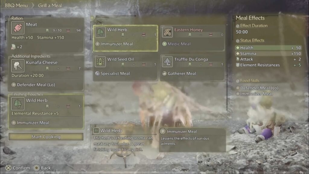 Custom meal for Guardian Rath