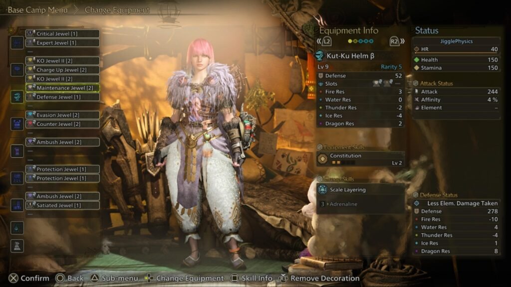 Equipment and Decoration slots Monster Hunter Wilds