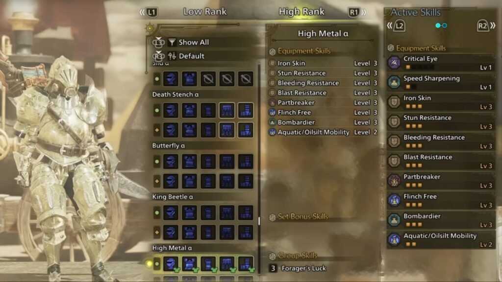 High metal Set Monster Hunter Wilds