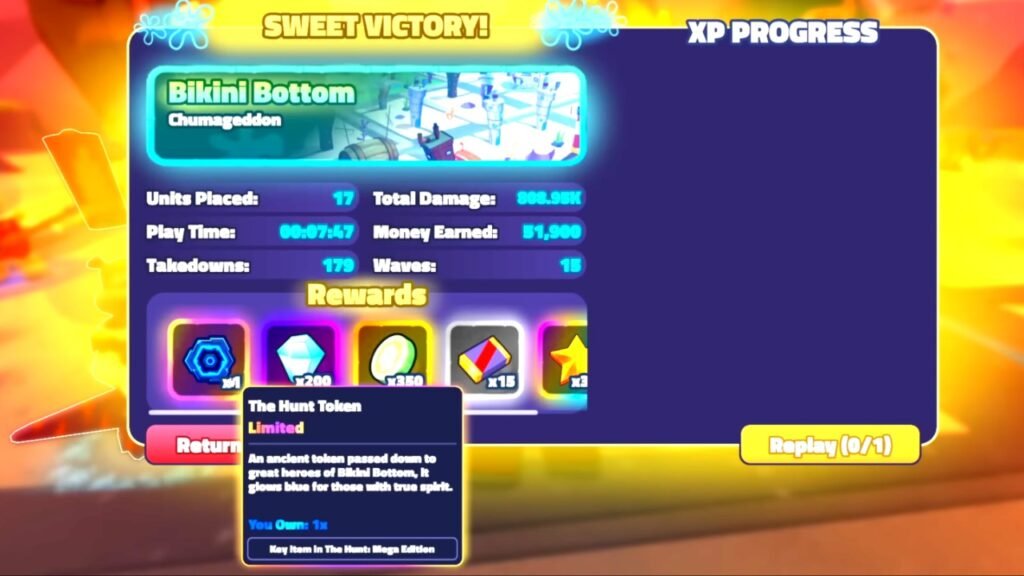 SpongeBob Tower Defense the Hunt Mega Edition rewards